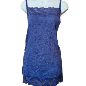 Maurices 3X Dark Blue Crinkle Tank